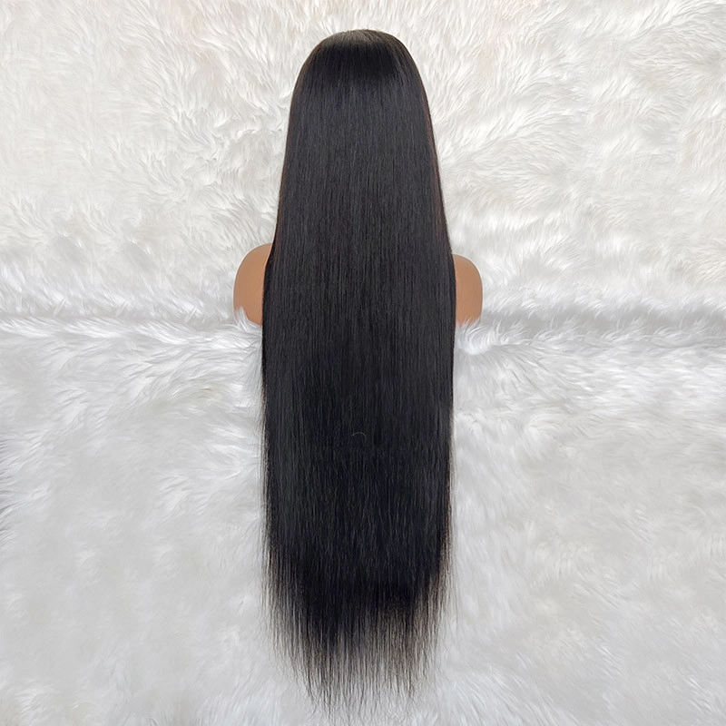 30inch Long Hair Virgin Hair 13x4 HD Lace Frontal Wig with Bang